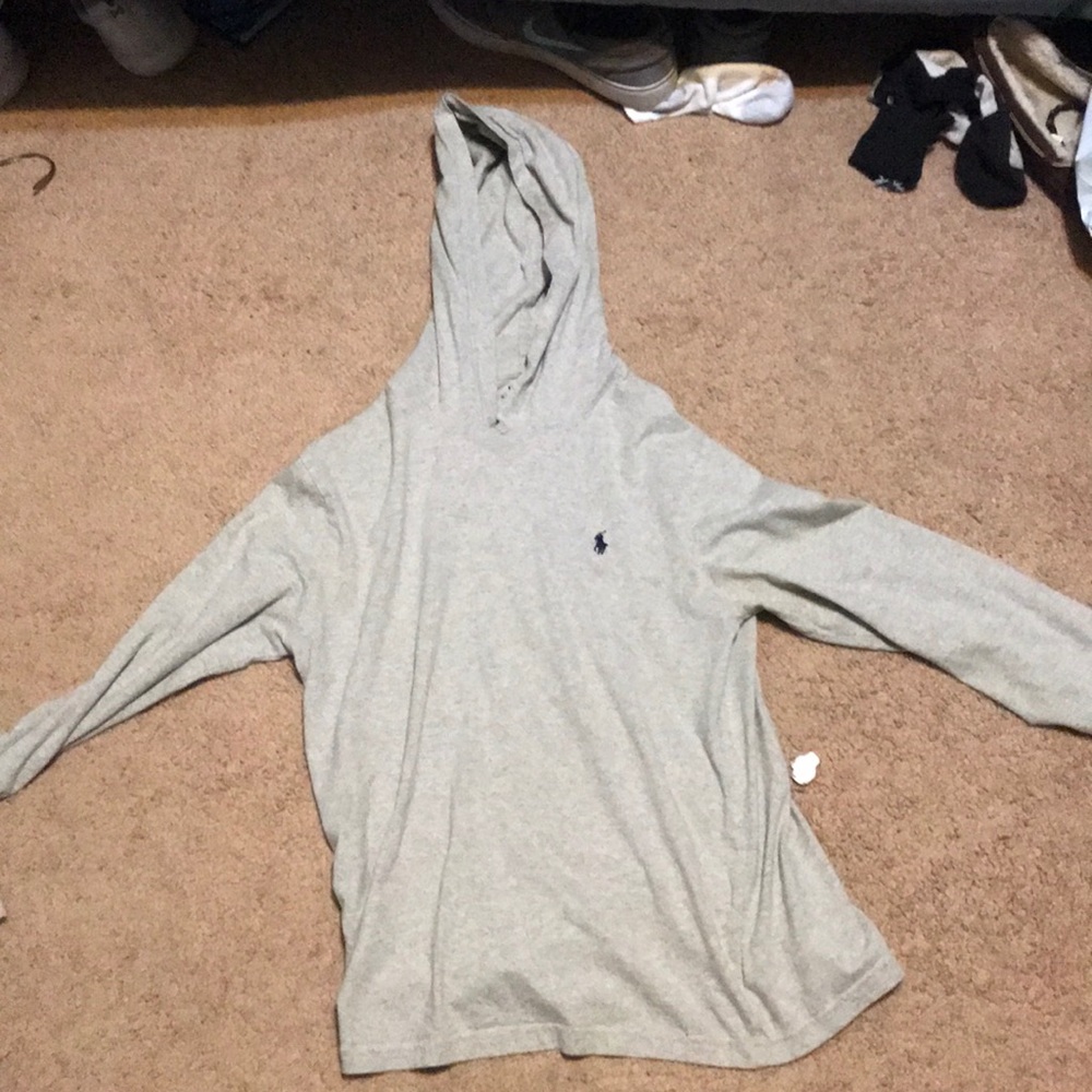 Gray Polo Casual Hoodie